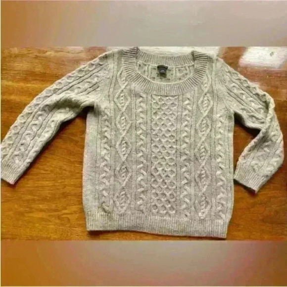 Club Monaco mohair blend tan cable knit sweater size medium EUC! - Picture 5 of 7